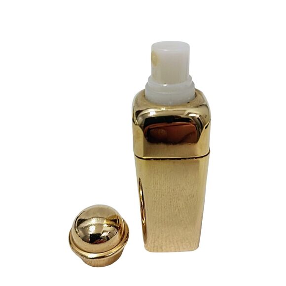 RARE Hermes GOLD AEROSPRAY Caleche Spray w Velvet Pouch 2.5" BOTTLE w Lid Vntg - Picture 3 of 12